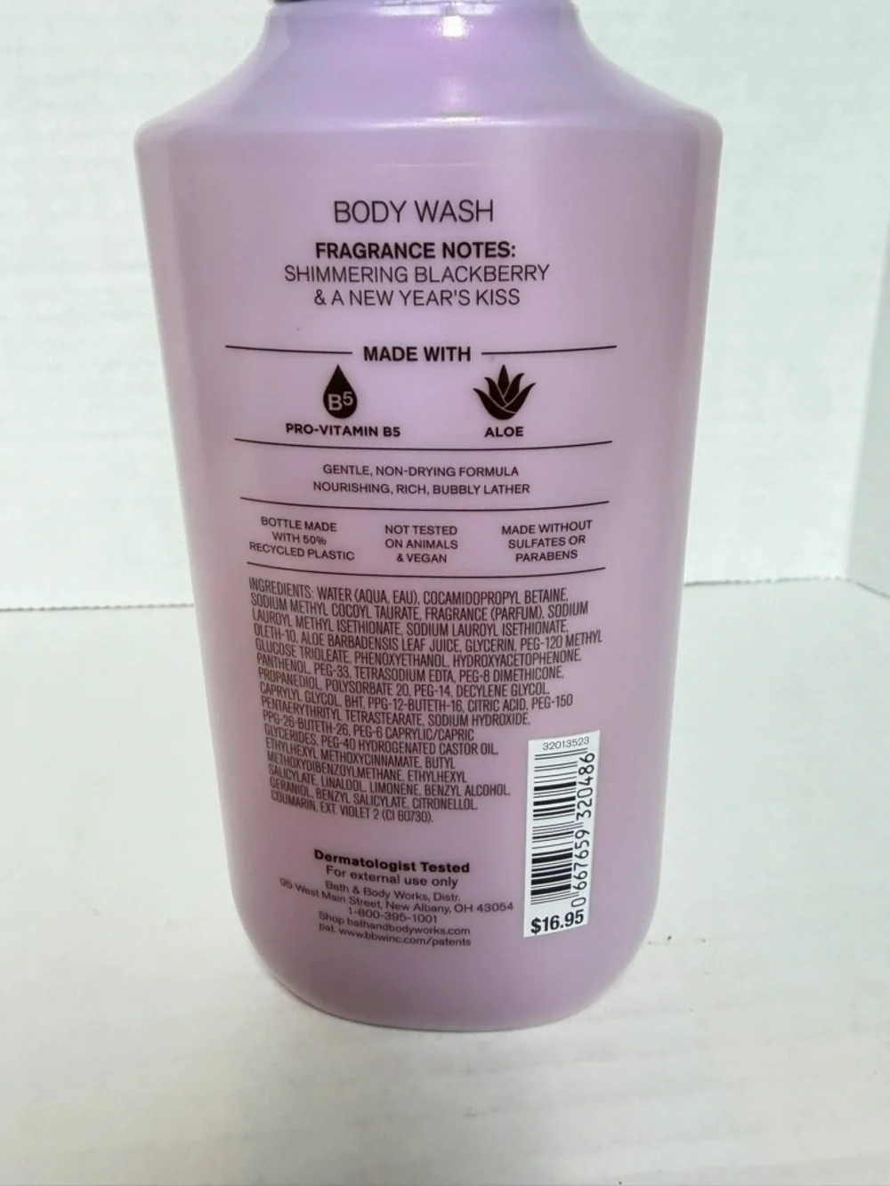 New Bath & Body Works Cue the Confetti Body Wash 10 oz Blackberry Aloe Vitamin